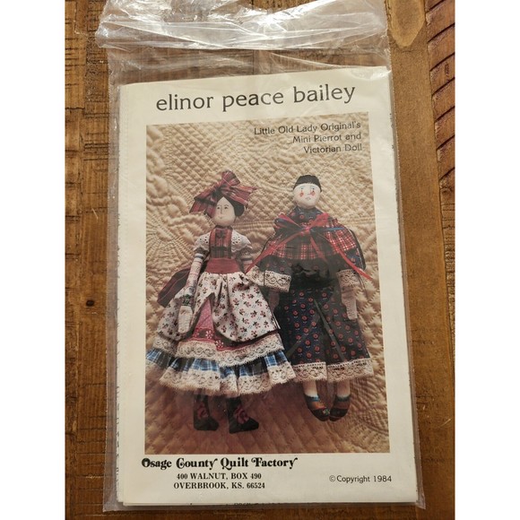 PATTERN Art Doll Mini Pierrot Victorian UNCUT Elinor Peace Bailey Little Old - Picture 1 of 2